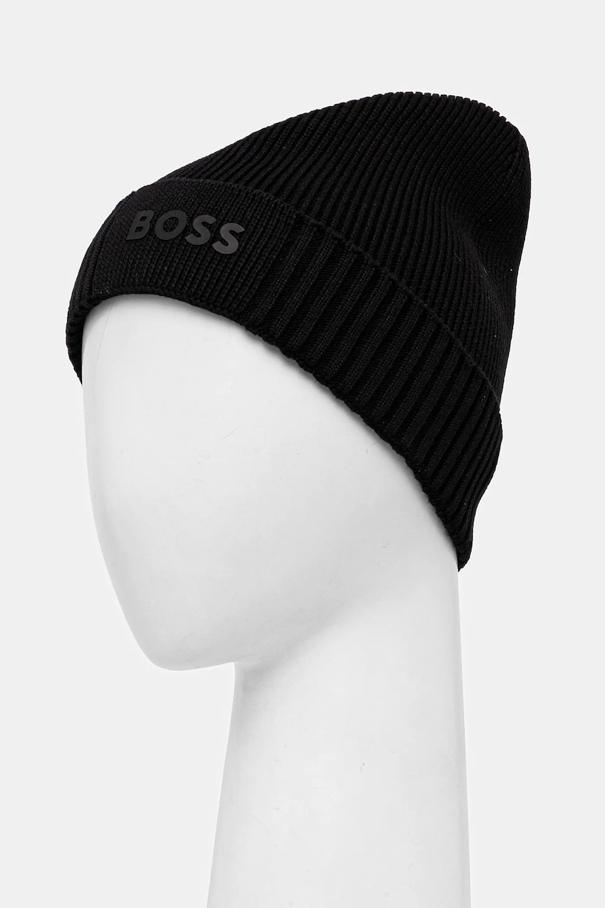 Шапка з домішкою вовни Boss Green BOSS GREEN Asic_Beanie-X